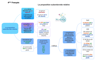 La proposition subordonnée relative leçon et exercices 4ème